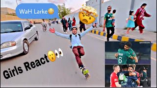 Road sKating kaRte Howe  Stadium Me Match DekHa😍| Girls Reacts😳👀| vlog | #Pakistan_Skating_Stars screenshot 4