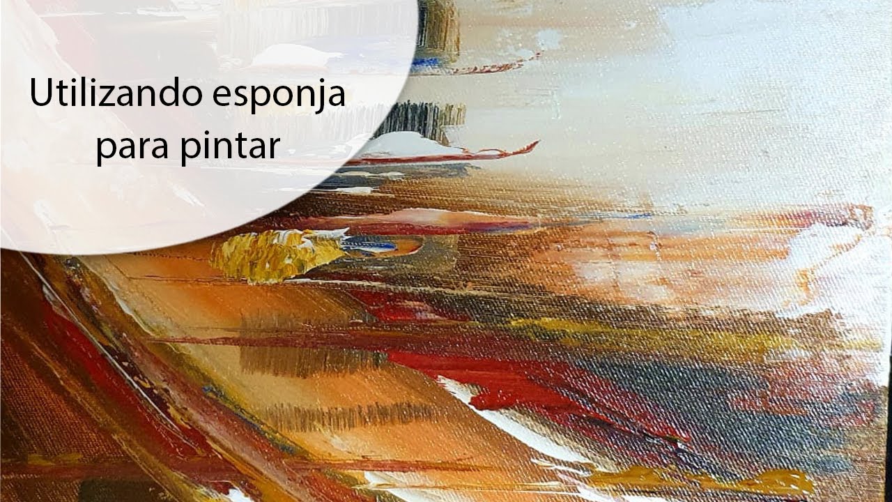 Utilizando esponja para pintar