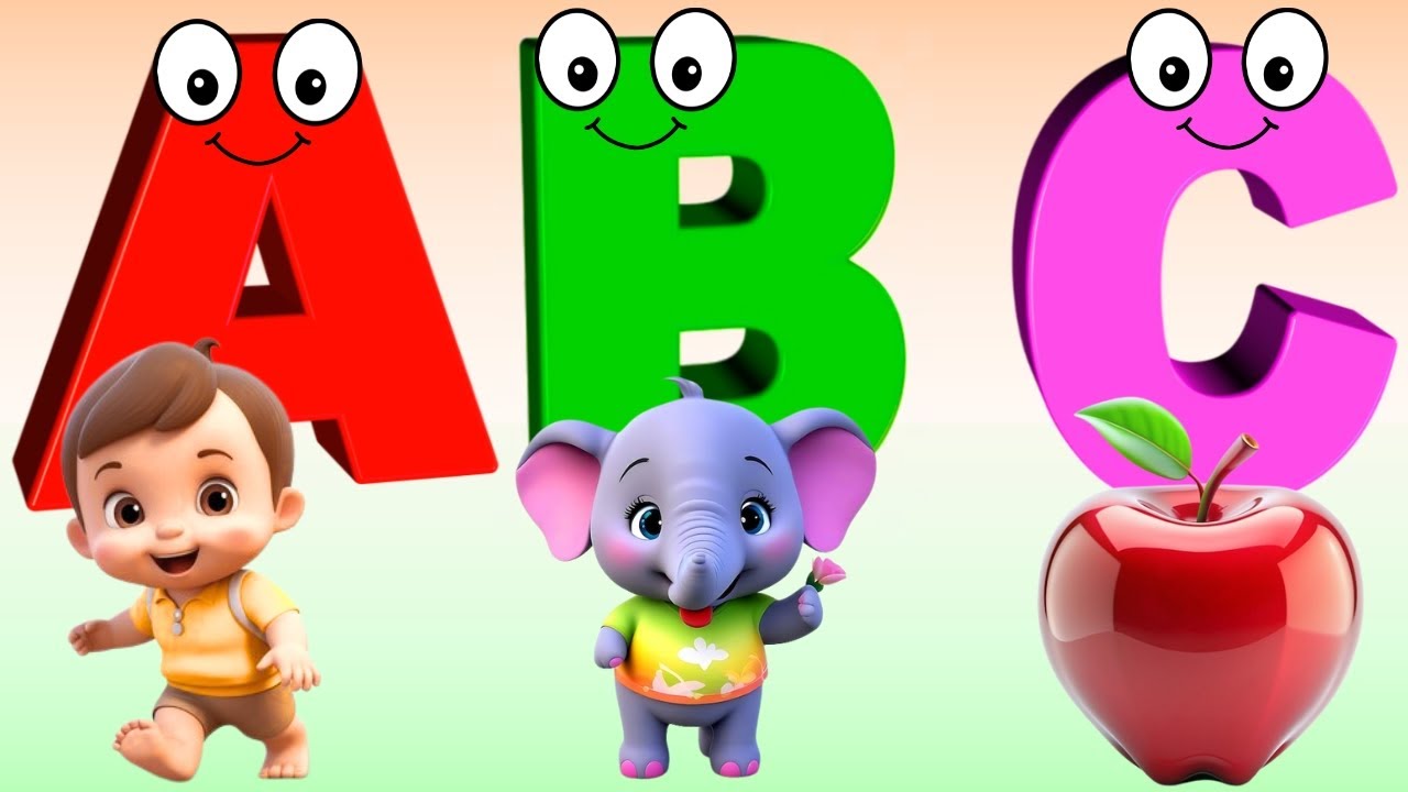 ABC song | a for apple | abc phonics song for toddlers | nursery rhymes ...
