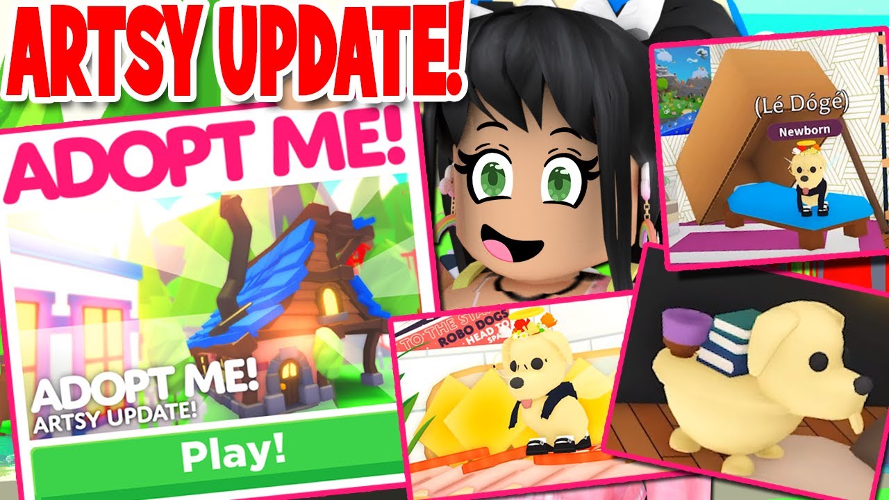 🎨 Artsy Update! 🎨 DOG TABLE, SANDWICH SOFA, CARDBOARD BED ADOPT ME ...