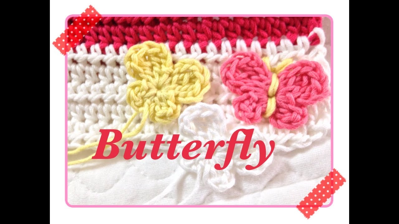 easy☆Easy! A butterfly motif that can be knitted in one step