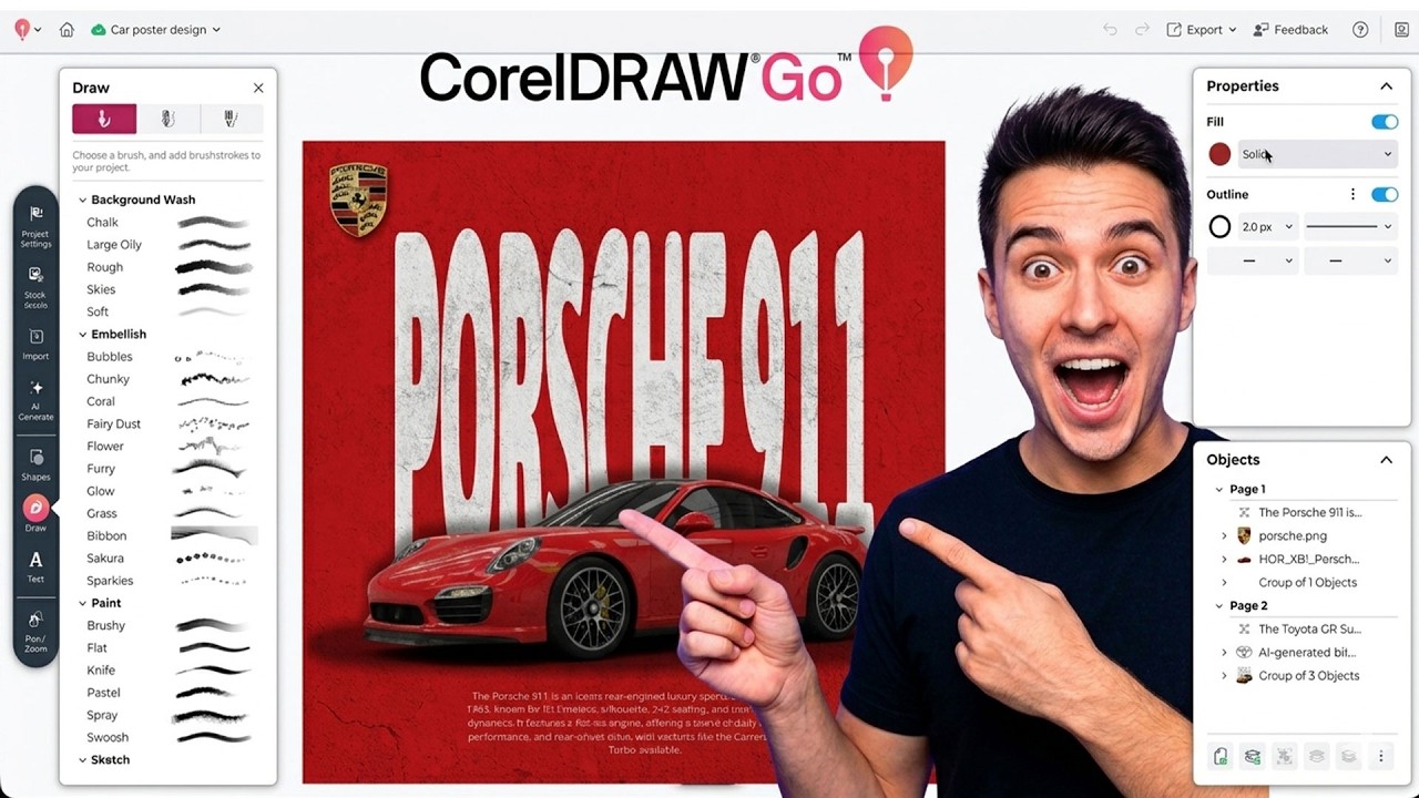 Corel Web CorelDRAW Go Review | Web-Based Vector Designing tool - YouTube