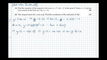 Finding the Equation of a Tangent to a Curve