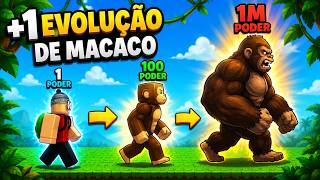 EU EVOLUÍ MEU MACACO ATÉ ELE FICAR ABSURDAMENTE FORTE! 🐵🍌 | Roblox Monkey Evolution screenshot 3
