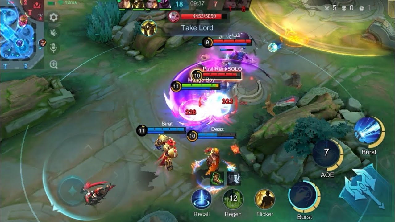 Ranked Game With Layla 12 Kill | Mobile Legend 5v5