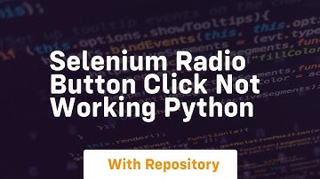 selenium radio button click not working python