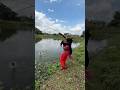 Watch how the village girl caught monster fish in pond #fishingtips#fishingmethods #fishingtechnique