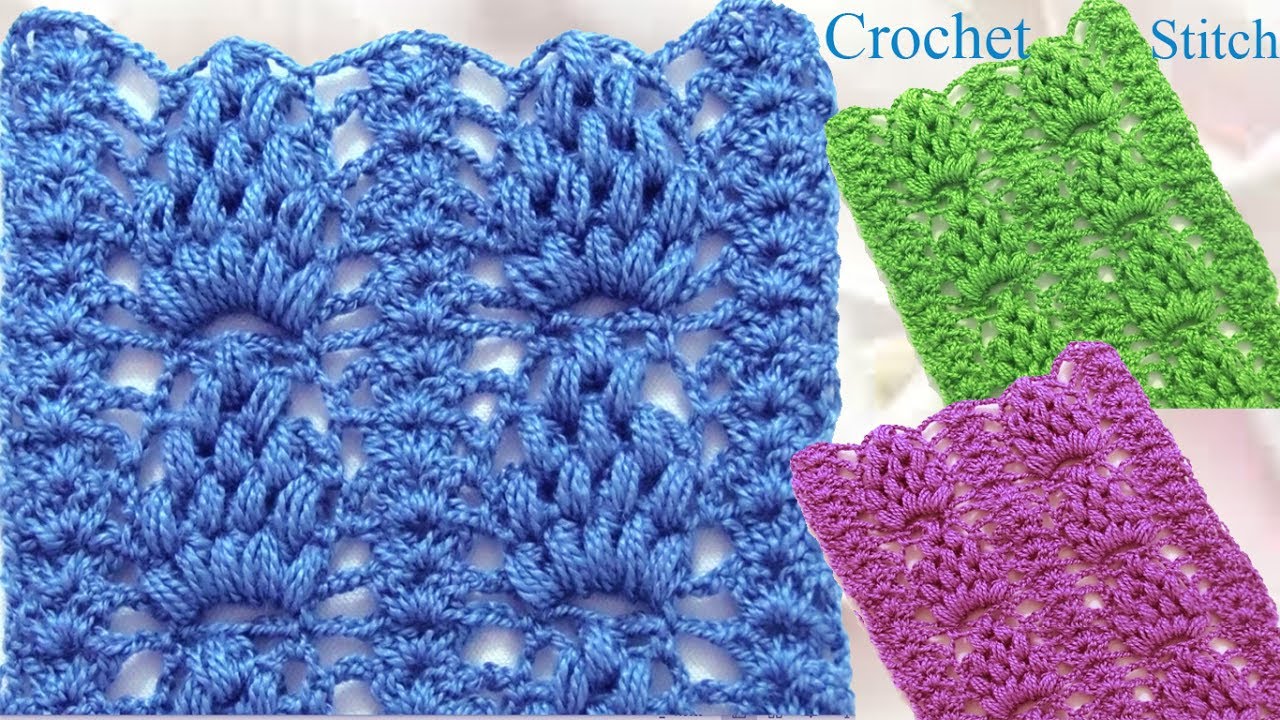 crochet y stitch Como reversible y Crochet a punto piña tejer hermoso puff