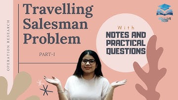 Lecture-7|Travelling Salesman Problem in Hindi with notes|Hungarian method|Operation Research|Part-1