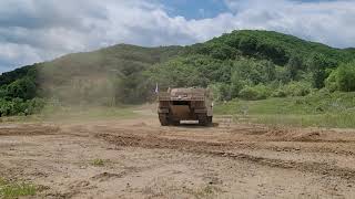 Demonstration of Hanwha Defence's Redback infantry fighting vehicle