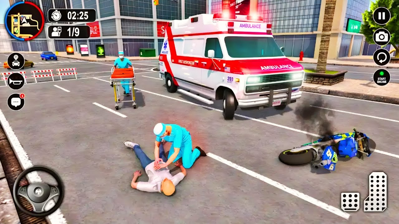US Ambulance Emergency Rescue Simulator 2025 - Real 911 Ambulance Game - Rescue Simulator Games