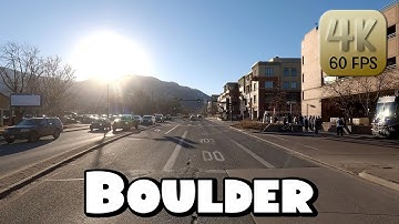 Driving Around Boulder, Colorado and the University of Colorado in 4k Video