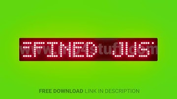 Luxury Redefined Just for You Scrolling Red Dot Matrix LED Text Animation on Green Screen Seamless L