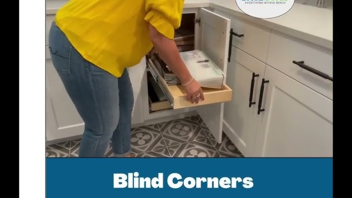 VEVOR Pull Out Blind Corner Cabinet, 15.7 Inch Opening Chrome Soft Close  Blind Corner with Four Shelf, Slide Out Kitchen Cabinet Organizer for  Minimum