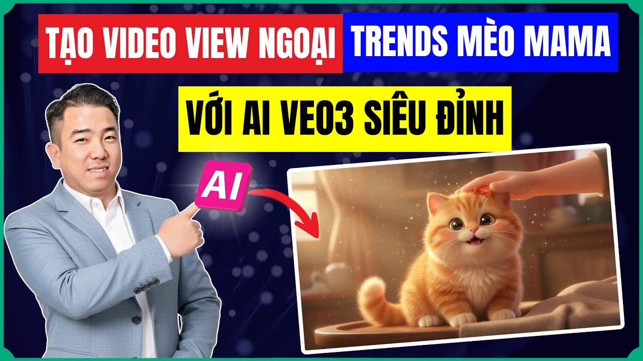 Tạo 1K Video View Ngoại Trend Mèo MAMA Với Tool Veo 3 | Cách Kiếm Tiền YouTube 2026!