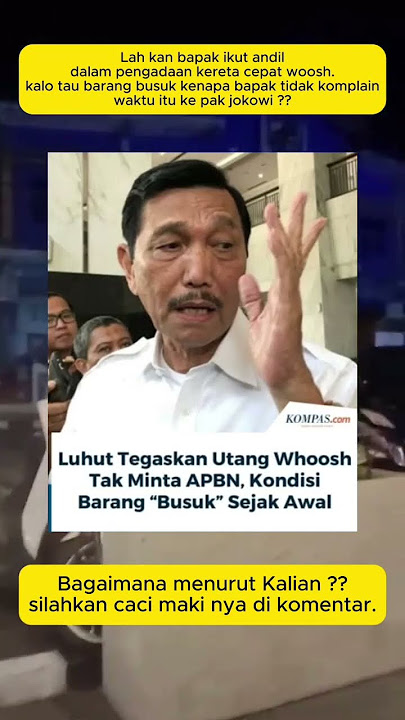 😡😡 Rekam jejak anda saat mendukung kereta cepat woosh masih ada #kabarindonesiaterkini