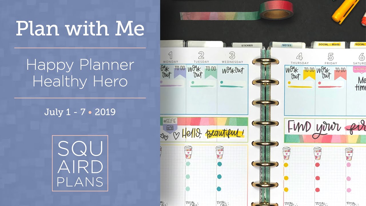 Colorful (Super Mom) Spread :: Plan with Me :: Happy Planner Healthy Hero
