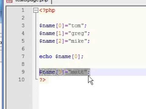 PHP Tutorial   12   Adding and Modifying Elements in an Array
