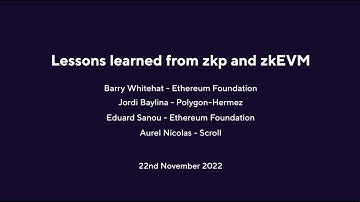 zkEVM Audit Education Sessions 4/4 - zkEVM Auditing & Lessons Learned