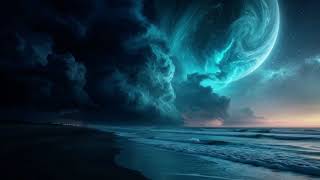 Deep Cosmic Shore | Ambient Sci-Fi Ocean & Relaxing Waves