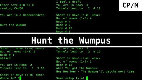 Hunt the Wumpus on CP/M