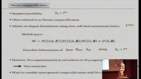 String Compactification (1 of 3) - Martijn Wijnholt