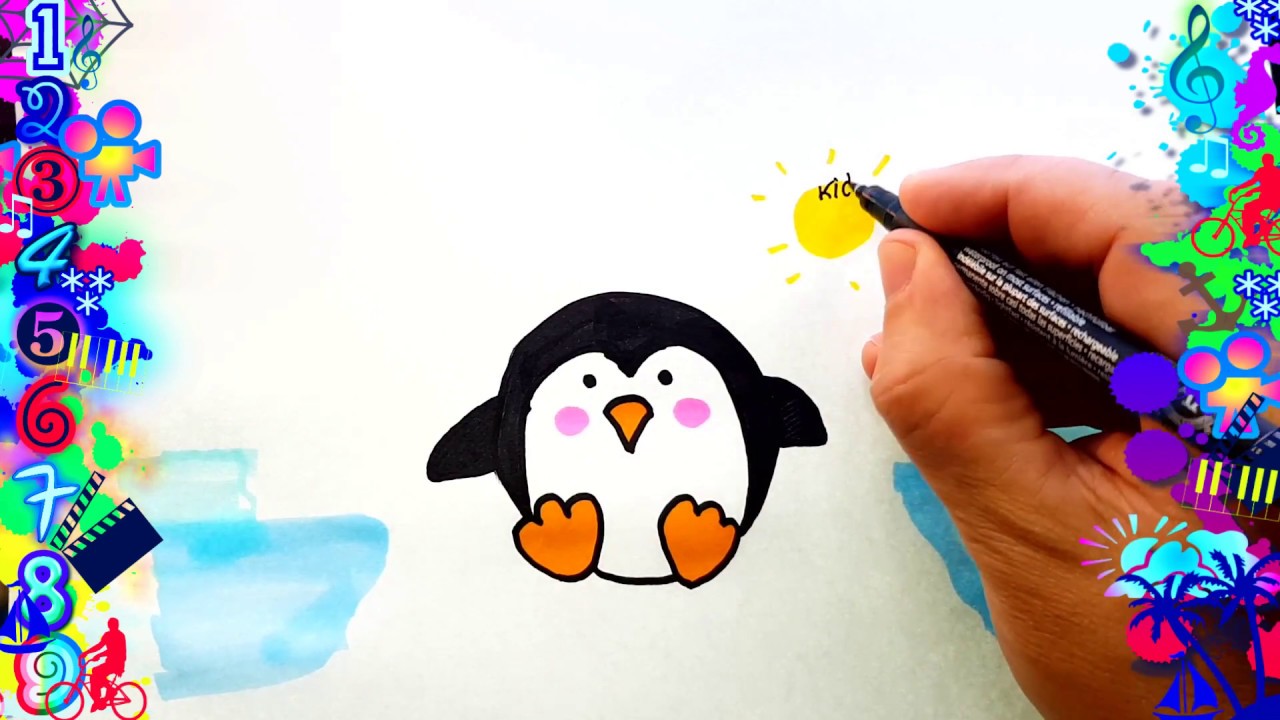 Dibujos faciles para niños PINGUINO | Dibujo facil | Dibujo facil | Dibujos  faciles para niños, Dibujos fáciles, Dibujo fácil