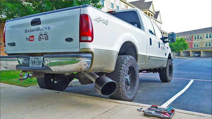 Installing A MASSIVE 10 Inch Exhaust Tip On My 7.3 L Powerstroke Diesel! (Before & After Sound Test)