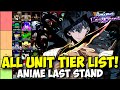 Anime last stand all unit tier list sung jin woo ultimate update