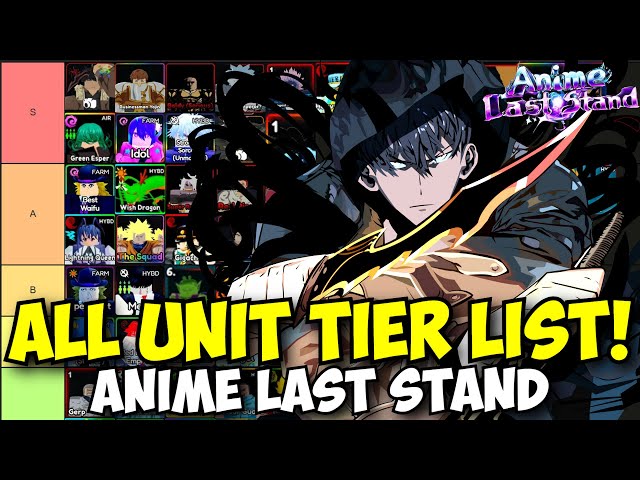 Anime Last Stand All Unit Tier List! (Sung Jin Woo Ultimate Update) class=