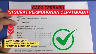 Cara Isi Surat Pernyataan Cerai Gugat
