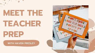 Meet the Teacher Night Prep!