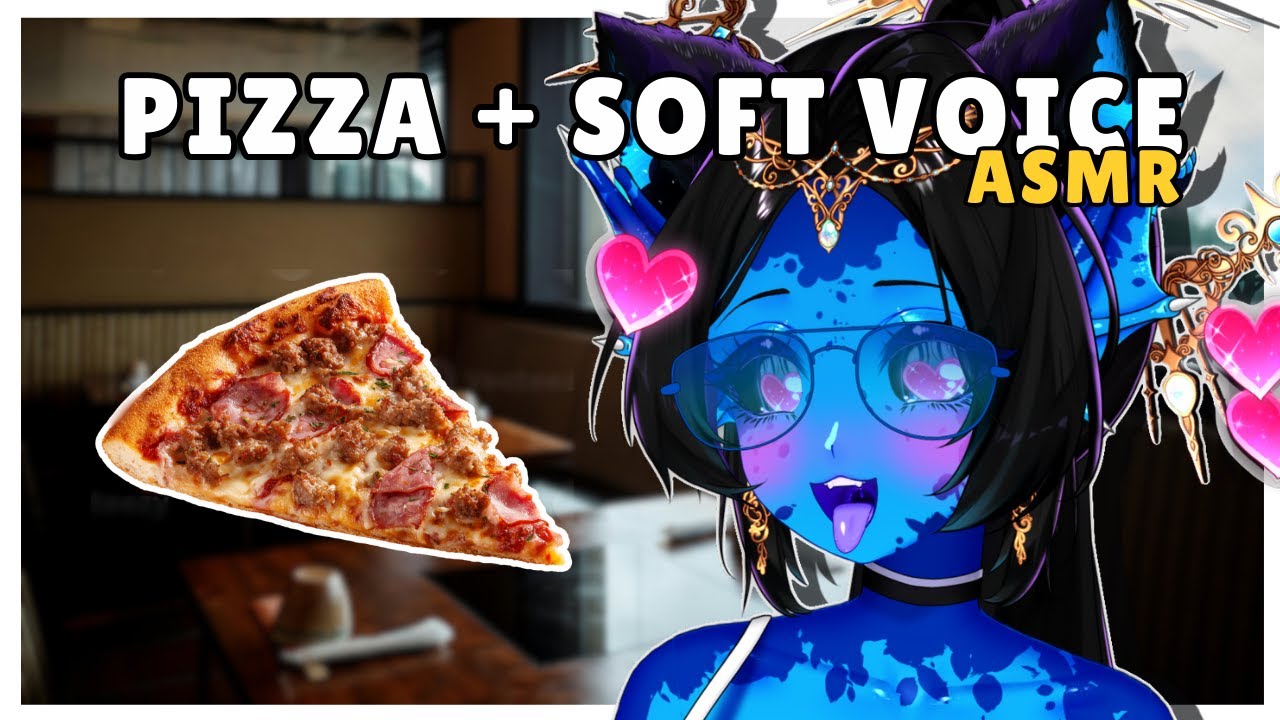 [ ASMR ] Eating a delicious pizza while soft whispering ✨