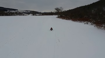 DJI Spark active track crash while following snowmobile