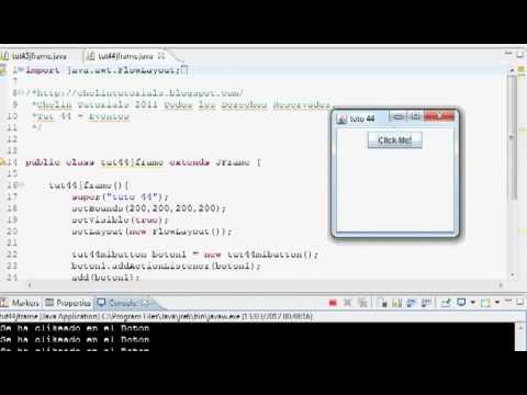 Tutorial Java 45  JButon ActionListner