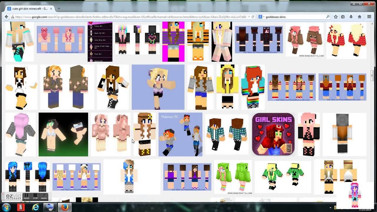 Minecraft Girl Skin Searching - YouTube