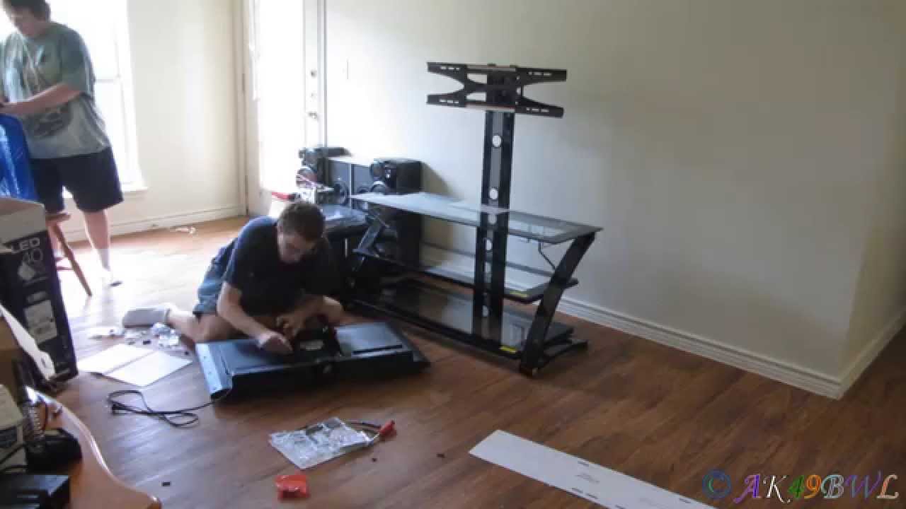how to install z line designs tv stand - optmdlpz