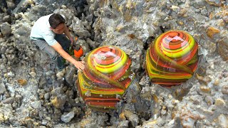 💎 Gem: The boy discovered several precious crystal stones on a piece of land in the mine