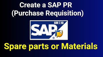 How to create a purchase requisition PR in SAP of material or spare part