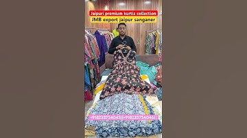 Jaipuri premium kurtis ,wholesale cotton kurtis,JMB export sanganer kurti jaipur||