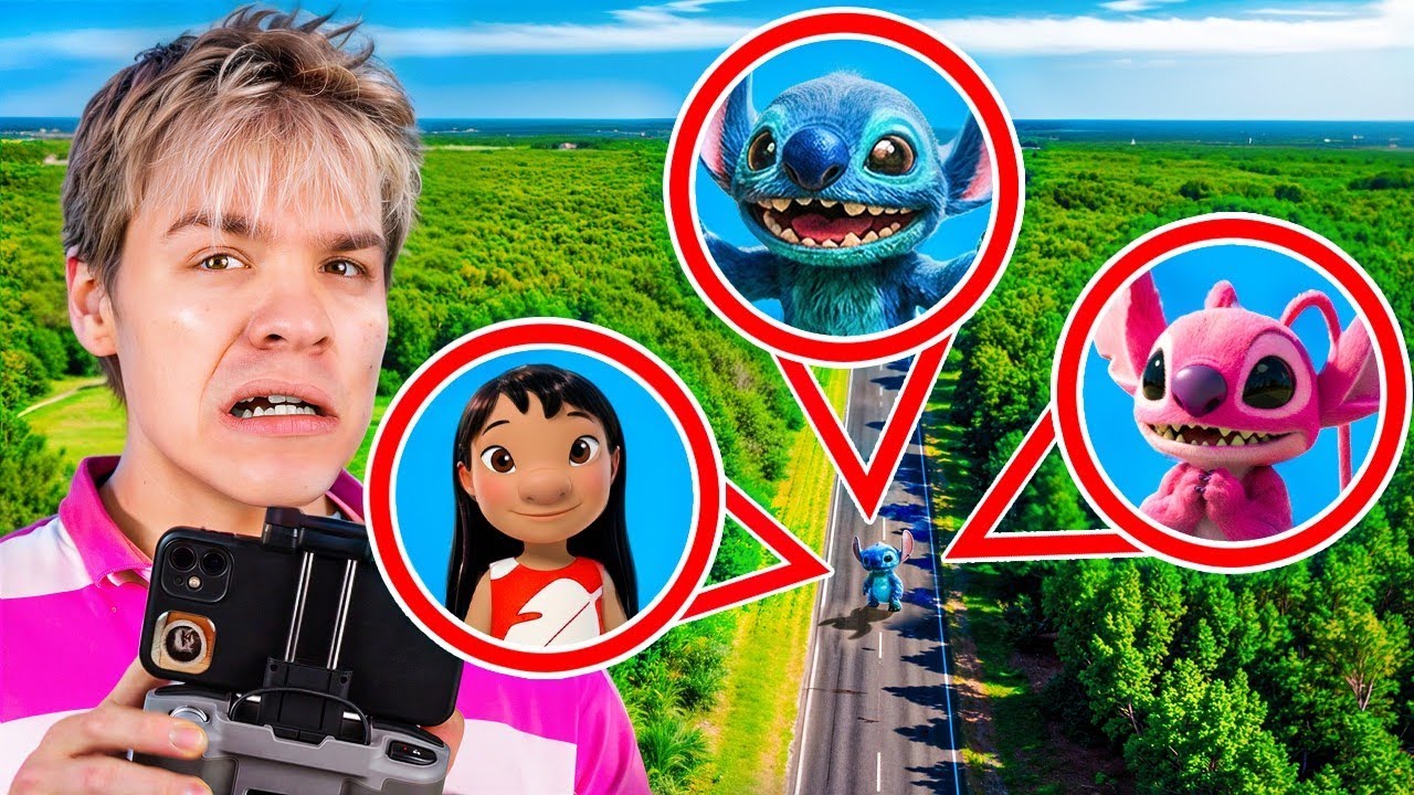 MI DRON GRABÓ A LILO Y STITCH EN LA VIDA REAL!