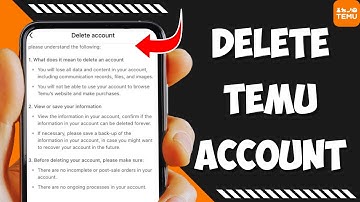 How to Delete Temu Account 2023