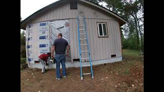 REPLACEMENT OF  HOUSE T1-11 WOOD SIDINGS FROM START TO FINISHED Removing T1 11 Siding