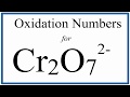 Comment trouver lindice doxydation du cr dans lion 2cr2o7 ion dichromate