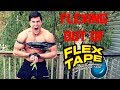 Can a Bodybuilder FLEX out of FLEX TAPE? | Bodybuilder VS Waterproof Tape Experiment