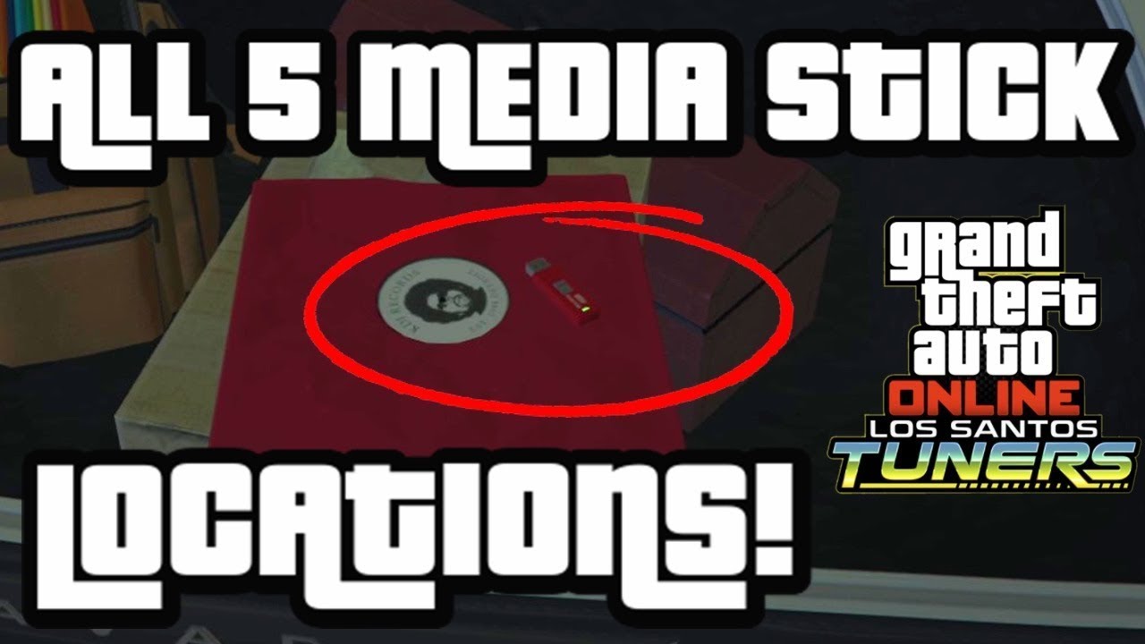 *NEW* GTA ONLINE ALL 5 MEDIA STICK LOCATIONS GUIDE! (GTA 5 Online Los