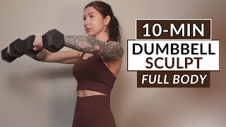 10-Minute Full Body Dumbbell Workout | Strength & Tone (No Jumping)