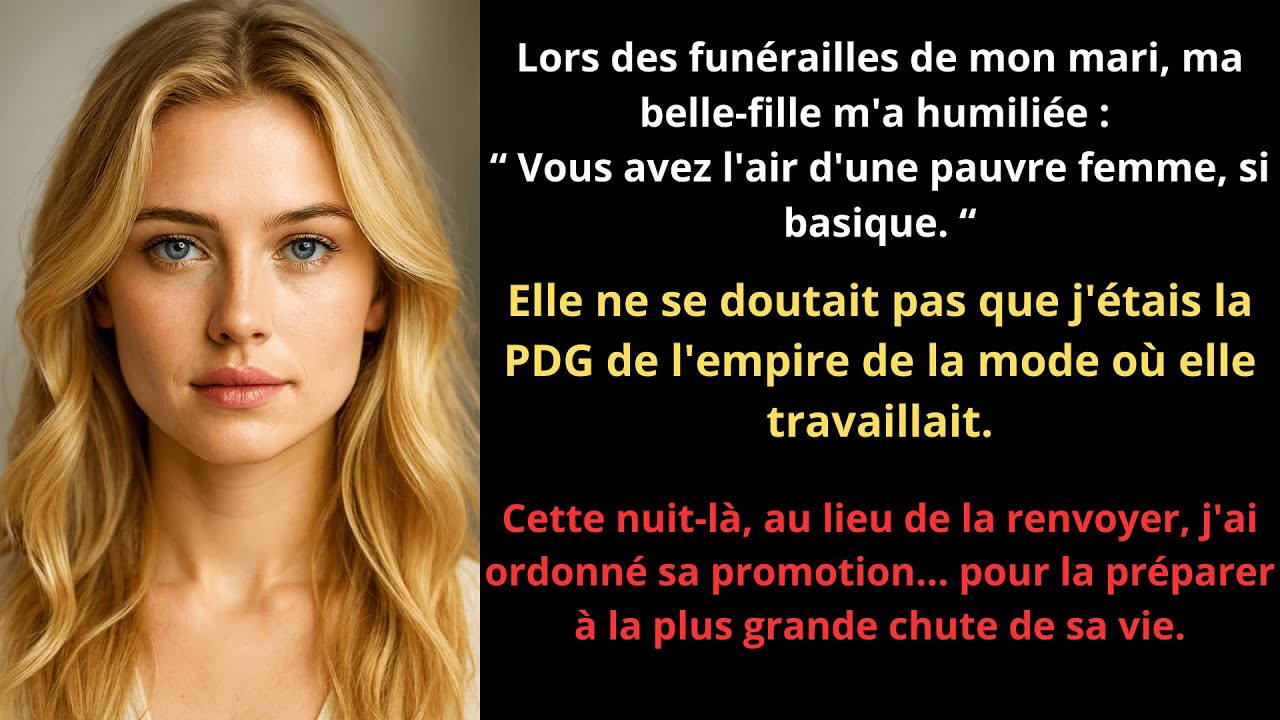 Au funérail de mon mari, ma belle-fille s'est moquée de ma robe. Elle n'avait aucune idée que...