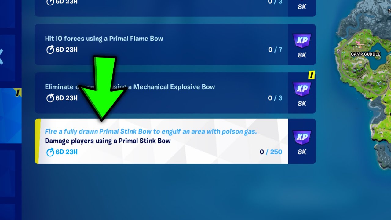 Damage Players using a Primal Stink Bow