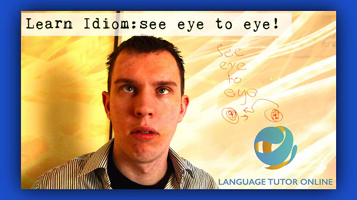 Learn an English idiom 3. See eye to eye with somebody. Learn English idioms.
